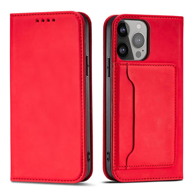 Husa Magnet Card pentru Samsung Galaxy S23+ Flip Cover Wallet Stand Rosu