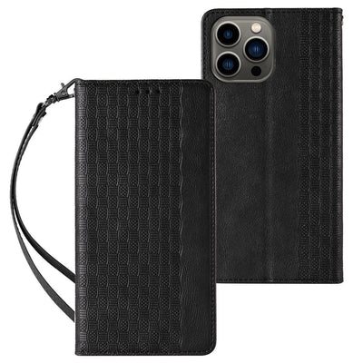 Husa Magnet Curea pentru Samsung Galaxy S23+ Flip Wallet Mini Lanyard Stand Negru