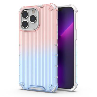 Husa Ombre Protect pentru iPhone 14 Pro Armored Cover Roz And Albastru