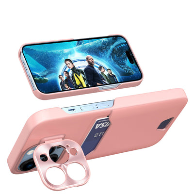 Husa Leather Stand pentru Samsung Galaxy S23 Card Wallet Cover cu Stand Roz