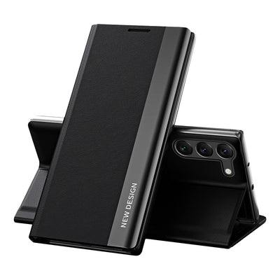 Husa Sleep Pro pentru Samsung Galaxy S23+ cu Flip Stand Negru