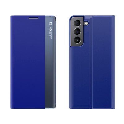Husa New Sleep pentru Samsung Galaxy S23 Cover cu Flip Stand Albastru