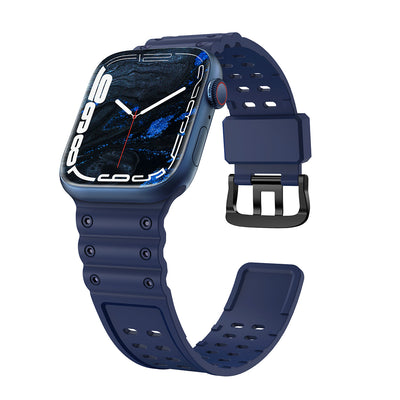 Curea Triple Protection pentru Apple Watch 38 / 40 / 41 Mm Band Bracelet - Bleumarin