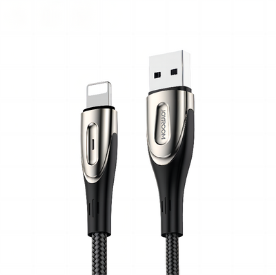 Cablu Joyroom Sharp Series S-m411 Usb-a / Lightning 3A 1.2m cu Charging Indicator - Negru