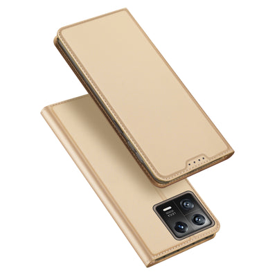 Husa Dux Ducis Skin Pro Xiaomi 13 Flip Card Wallet Auriu Stand