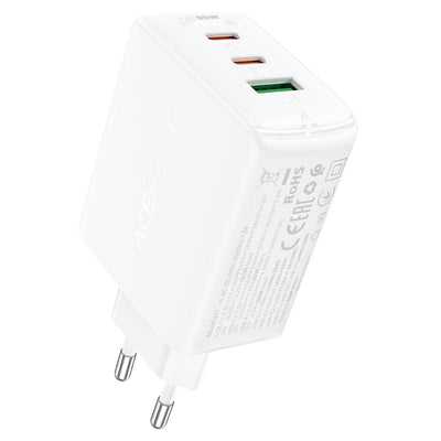 Incarcator Acefast Fast Gan (2x Usb-c / Usb-a) PPS / PD / QC4+ 65W Alb (A41)