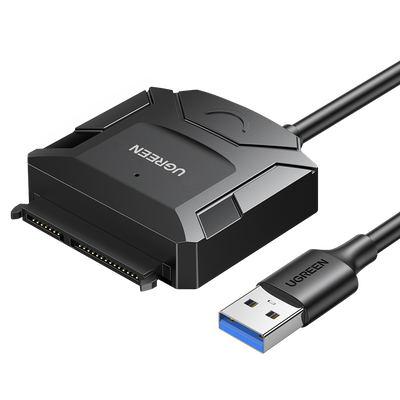 Adaptor Ugreen 2.5'' / 3.5'' Hard Drive Cablu (Usb-a 3.0 - Sata) Negru (Cr108)
