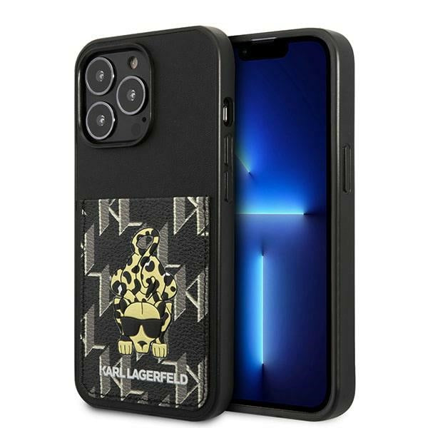 Husa Karl Lagerfeld Karlimals Cardslot pentru iPhone 13 Pro / iPhone 13 - Negru