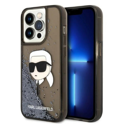 Husa Karl Lagerfeld iPhone 14 Pro 6.1" Negru/Negru Hardcase Glitter Karl Head