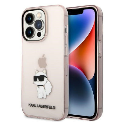 Husa Karl Lagerfeld Ikonik Choupette pentru iPhone 14 Pro Max - Roz