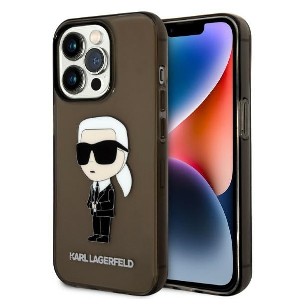 Husa Karl Lagerfeld Ikonik Karl pentru iPhone 14 Pro Max - Negru