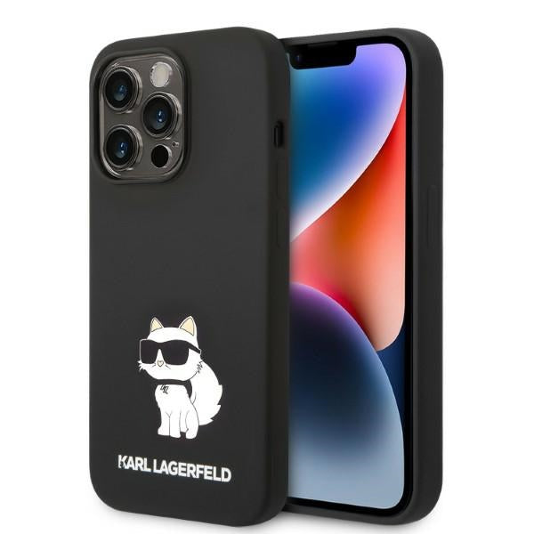 Husa Karl Lagerfeld Silicone Choupette pentru iPhone 14 Pro Max - Negru