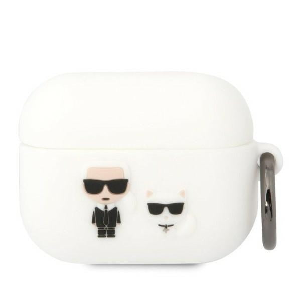 Husa Karl Lagerfeld Klacapsilkcw AirPods Pro Cover Alb/Alb Silicone Karl & Choupette