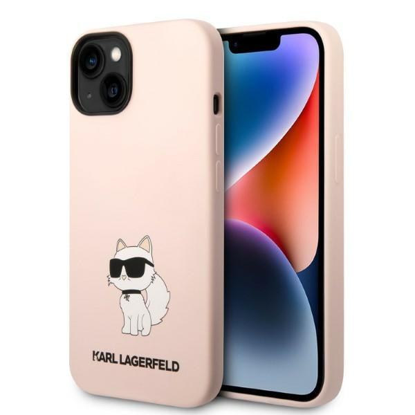 Husa Karl Lagerfeld iPhone 14 Plus 6.7" Hardcase Roz/Roz Silicone Choupette