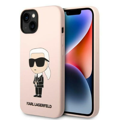 Husa Karl Lagerfeld iPhone 14 Plus 6.7" Hardcase Roz/Roz Silicone Ikonik