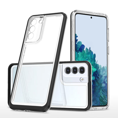 Husa Transparent 3in1 pentru Samsung Galaxy S23+ Silicone Cover cu Frame Negru