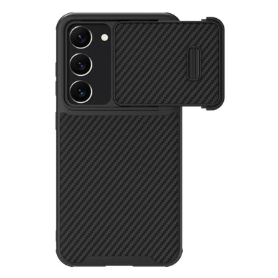 Husa Nillkin Synthetic Fiber S pentru Samsung Galaxy S23+, Camera Cover, Negru