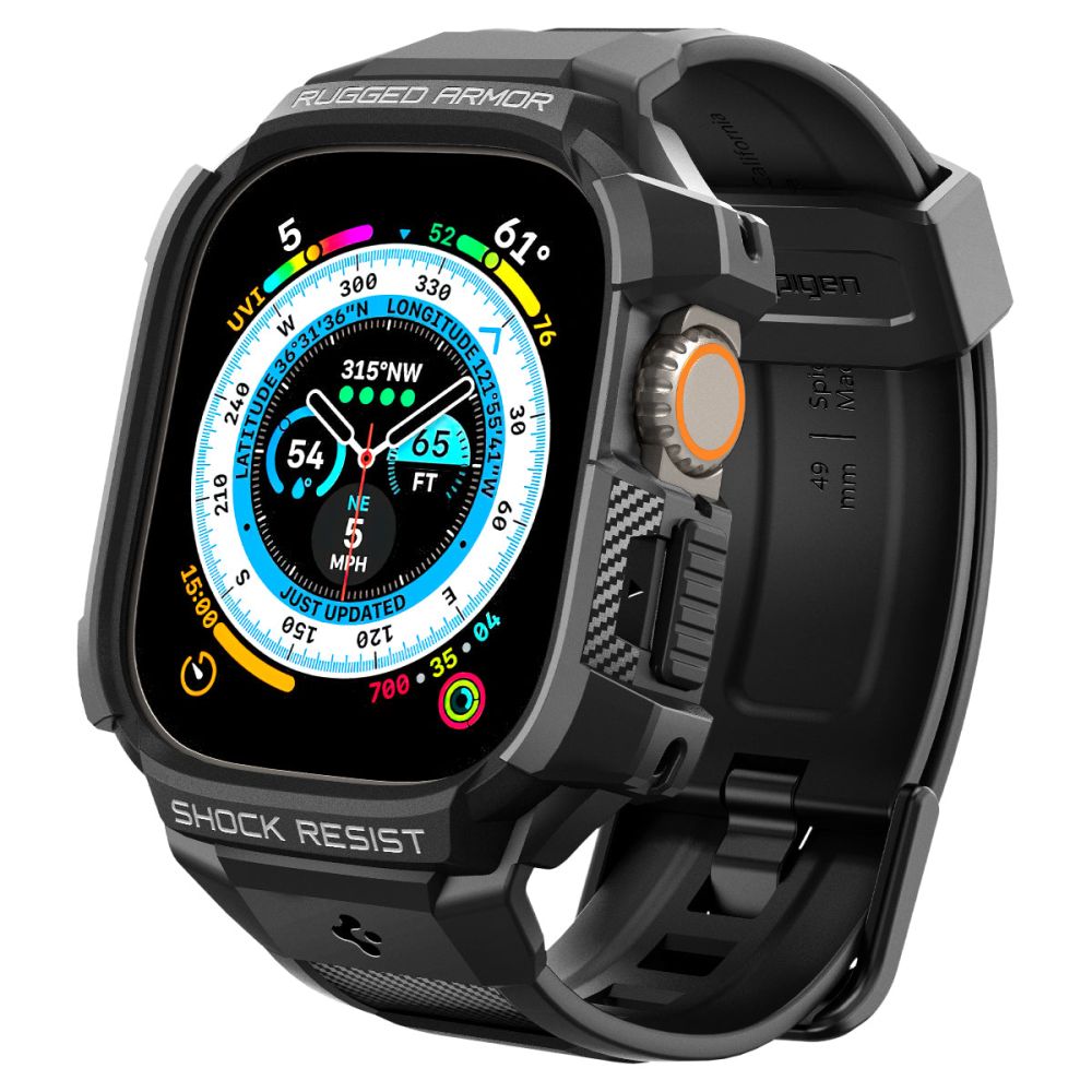 Husa Spigen Rugged Armor Pro Apple Watch Ultra (49mm) Curea - Negru