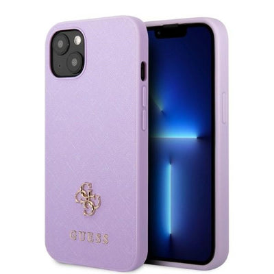 Husa Guess Guhcp13sps4mu iPhone 13 Mini 5.4" Mov/Mov Hardcase Saffiano 4G Small Metal Logo