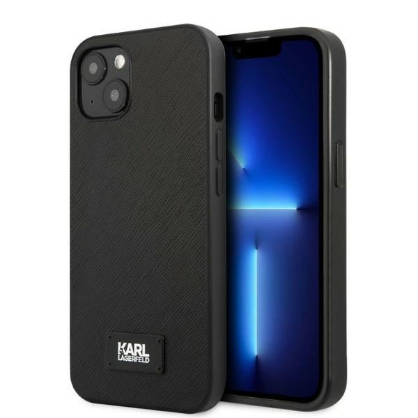 Husa Karl Lagerfeld Klhcp13msfmp2k iPhone 13 6.1" Hardcase Negru/Negru Saffiano Plaque