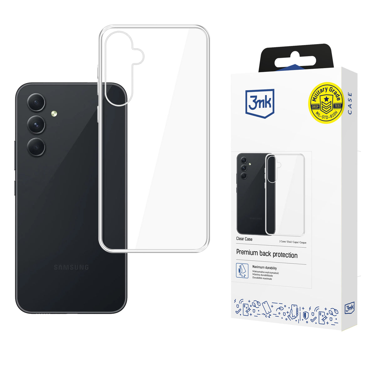 Husa pentru Samsung Galaxy A54 5G Silicone Series 3mk Transparent - Transparent