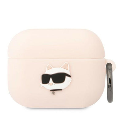 Husa Karl Lagerfeld Klaprunchp AirPods Pro Cover Roz/Roz Silicone Choupette Head 3D