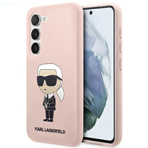 Husa Karl Lagerfeld S23+ S916 Hardcase Roz/Roz Silicone Ikonik