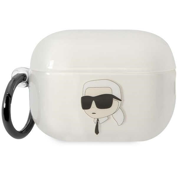 Husa Karl Lagerfeld AirPods Pro 2 Cover Transparent Ikonik Karl Lagerfeld