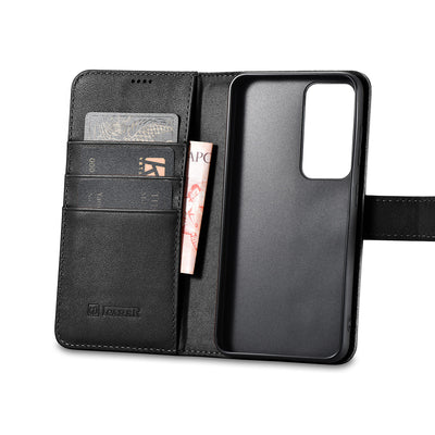 Husa Icarer Wallet pentru Samsung Galaxy S23+ Leather Wallet Negru