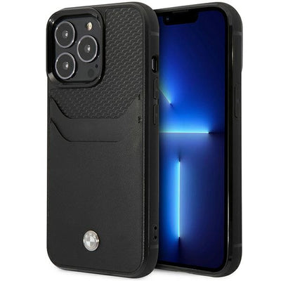 Husa BMW Bmhcp14x22rsepk iPhone 14 Pro Max 6.7" Negru/Negru Leather Card Slot