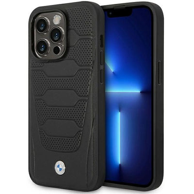 Husa BMW Bmhmp14x22rpsk iPhone 14 Pro Max 6.7" Negru/Negru Leather Seats Pattern Magsafe