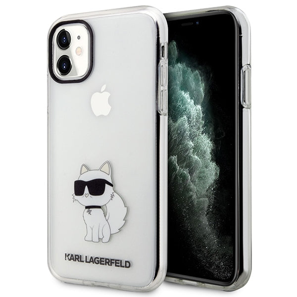 Husa Karl Lagerfeld Ikonik Choupette pentru iPhone 11 / Xr - Transparent