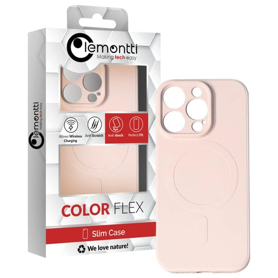 Lemontti Husa Silicon iPhone 15 Pro MagSafe Roz