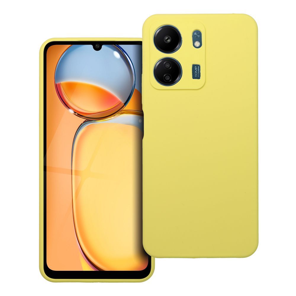Husa pentru Xiaomi Redmi 13C Silicone 2mm (Camera Protection) Galben