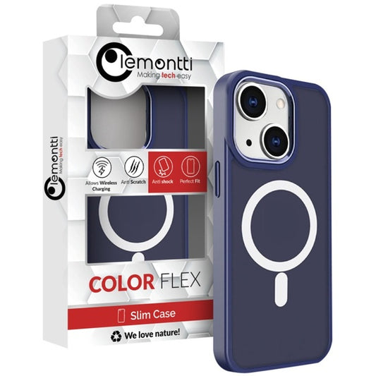 Lemontti Husa Color Matte MagSafe iPhone 15 Albastru