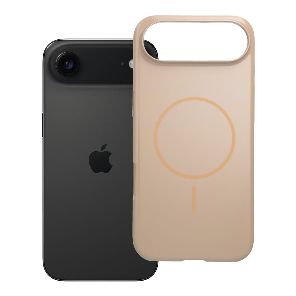 Husa Glossy Mag pentru iPhone 17 AIR Compatible cu Magsafe Desert Auriu