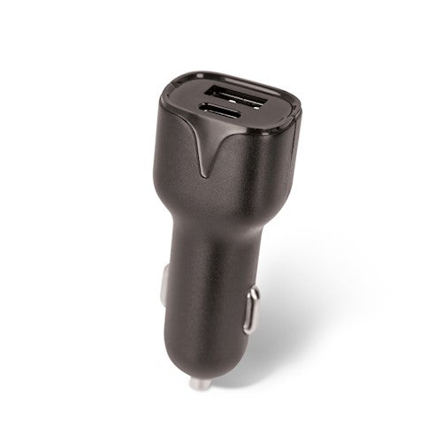 Încărcător auto Setty 1x USB 1x USB‑C 2,4A negru