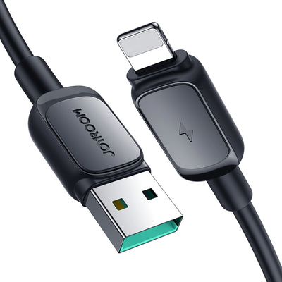 Cablu Joyroom Multi-color Series A14 Lightning /Usb-a 2.4A 1.2 M - Negru
