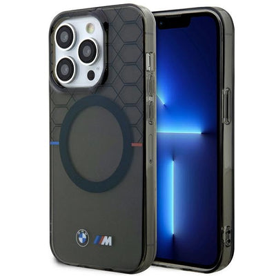 Husa BMW iPhone 14 Pro 6.1" Gri/Gri Pattern Magsafe