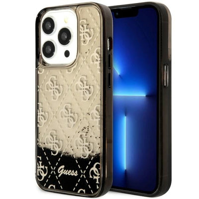 Husa Guess Guhcp14llc4psgk iPhone 14 Pro 6.1" Negru/Negru Hardcase Liquid Glitter 4G Transculent