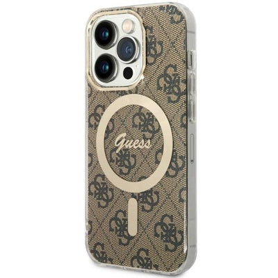 Husa Guess Guhmp14lh4stw iPhone 14 Pro 6.1" Maro/Maro Hardcase 4G Magsafe