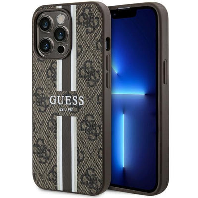 Husa Guess Guhmp13lp4rpsw iPhone 13 Pro / 13 6.1" Maro/Maro Hardcase 4G Printed Stripes Magsafe