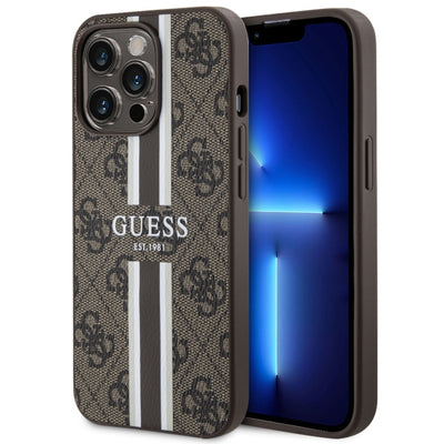 Husa Guess Guhmp13xp4rpsw iPhone 13 Pro Max 6.7" Maro/Maro Hardcase 4G Printed Stripes Magsafe