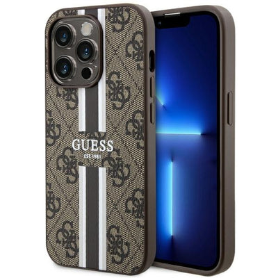 Husa Guess Guhmp14lp4rpsw iPhone 14 Pro 6.1" Maro/Maro Hardcase 4G Printed Stripes Magsafe