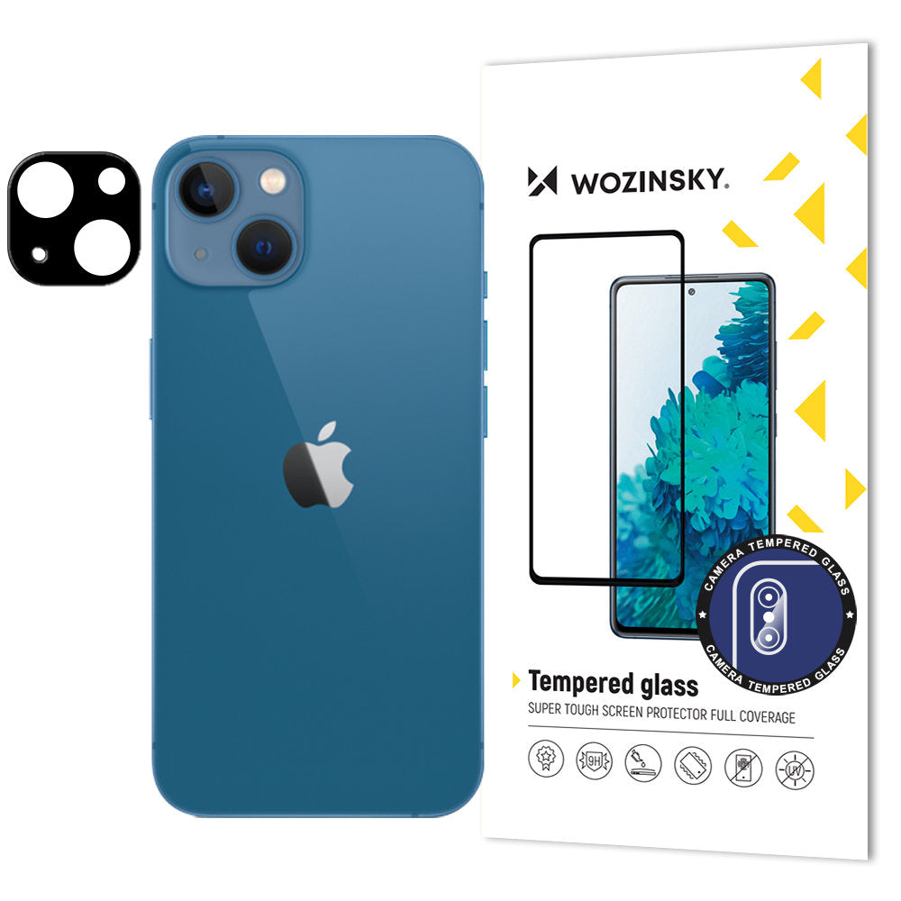Folie 9H sticla pentru iPhone 15 Plus Wozinsky Full Camera Glass - Negru