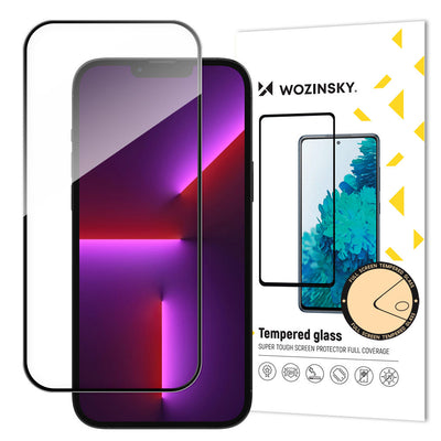 Folie Wozinsky Full Glue iPhone 15 Plus Husa Friendly Full Glue sticla cu Frame - Negru