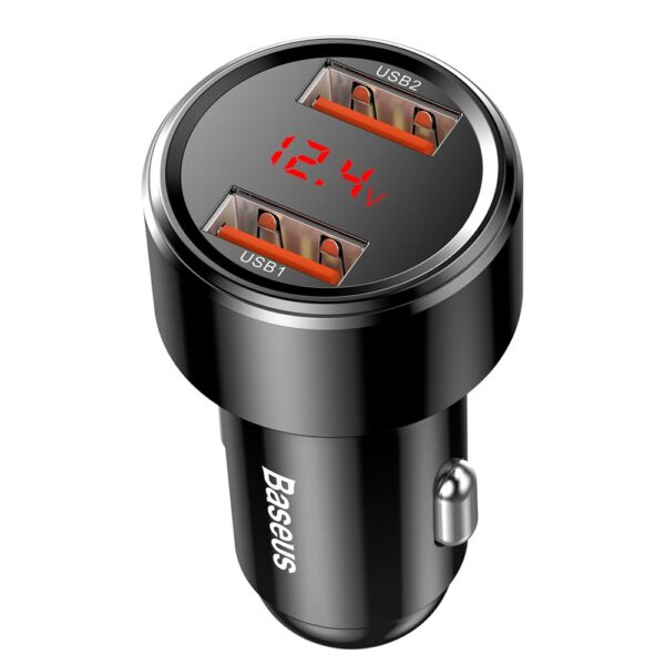 Încărcător auto Baseus Magic PPS QC 4.0+ 2x USB negru 45W