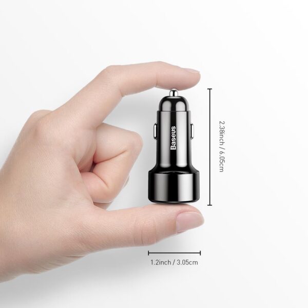 Încărcător auto Baseus Magic PPS QC 4.0+ 2x USB negru 45W