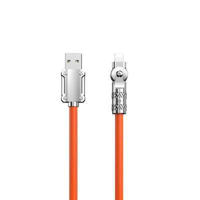 Cablu Dudao L24al Usb-a - Lightning Angled cu 180° Rotation 30W 1m - Portocaliu