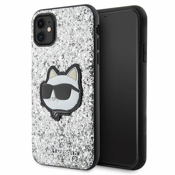 Husa Karl Lagerfeld Klhcn61g2cps iPhone 11 / Xr 6.1" Argintiu/Argintiu Hardcase Glitter Choupette Patch